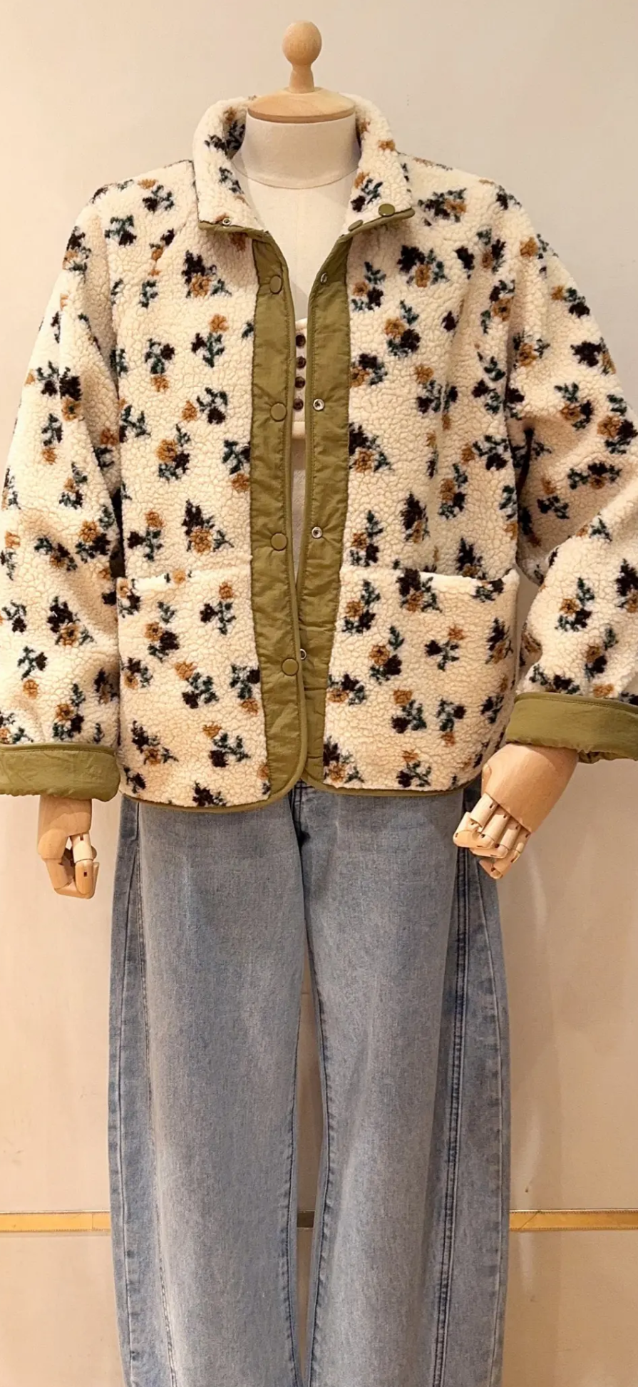 Veste réversible à fleur